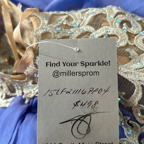 NWT LaFemme Gown Rhinestone Prom Bridesmaid Pageant Maxi Formal New Years Party - Picture 7 of 11